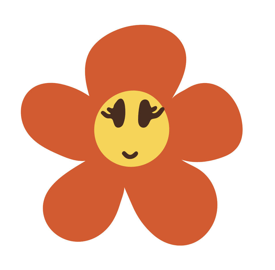 Happy Flower Emoji Orange Daisy Vinyl