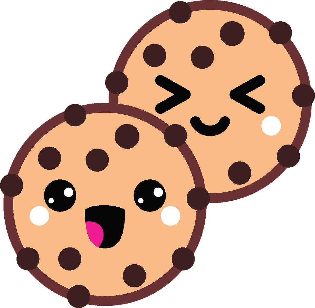 Delicious Yummy Dessert Treat Cartoon Emoji - Cookie #3 Vinyl Decal Sticker