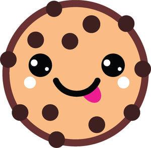 Delicious Yummy Dessert Treat Cartoon Emoji - Cookie #2 Vinyl Decal Sticker