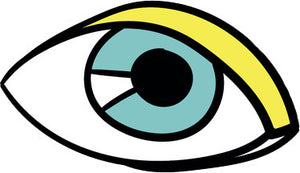 90's Teen Girl Theme Cartoon Icon - Eye Vinyl Decal Sticker