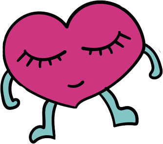 90's Teen Girl Theme Cartoon Icon - Heart Emoji Vinyl Decal Sticker