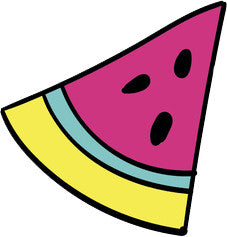 90's Teen Girl Theme Cartoon Icon - Watermelon Vinyl Decal Sticker