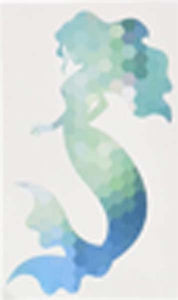 Abstract Blue Teal Shades Under Water Sea Mermaid Vinyl Decal Sticker