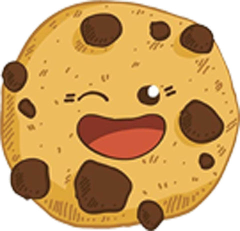 Adorable Chocolate Chip Cookie Cartoon Emoji #1 Vinyl Decal Sticker