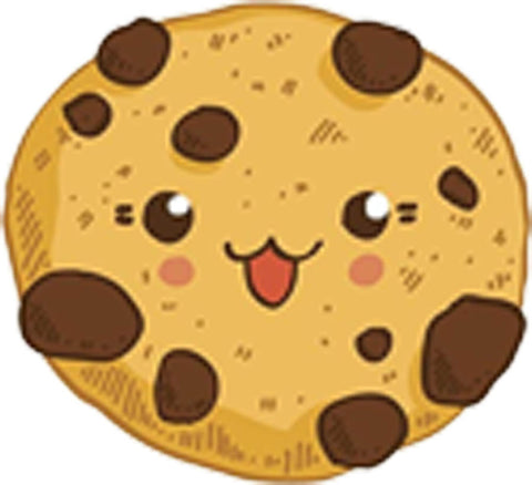 Adorable Chocolate Chip Cookie Cartoon Emoji #2 Vinyl Decal Sticker