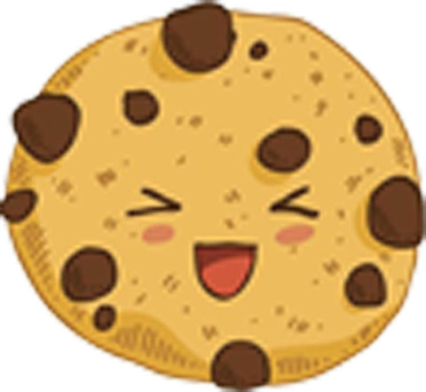 Adorable Chocolate Chip Cookie Cartoon Emoji #3 Vinyl Decal Sticker
