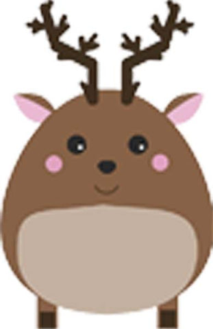 Adorable Cute Anime Plump Pudgy Cartoon Animal - Deer Vinyl Decal Sticker