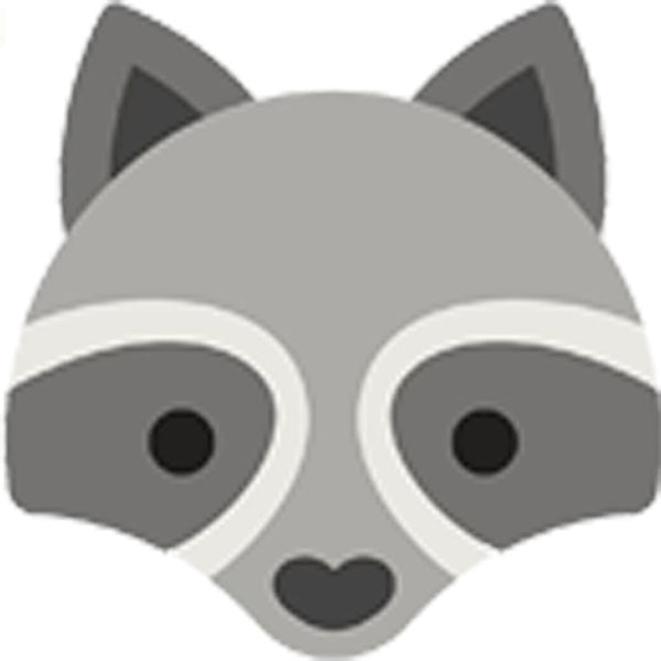 Adorable Cute Cuddly Gray Raccoon Nursery Cartoon Vinyl Decal Sticker