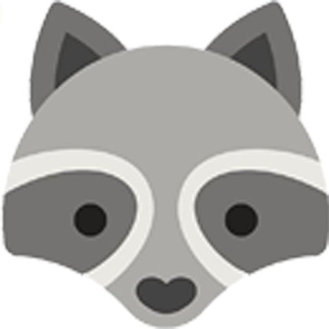 Adorable Cute Cuddly Gray Raccoon Nursery Cartoon Vinyl Decal Sticker