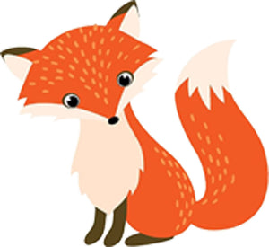Adorable Cute Nursery Cartoon Forest Animal Critter - Fox Vinyl Decal Sticker