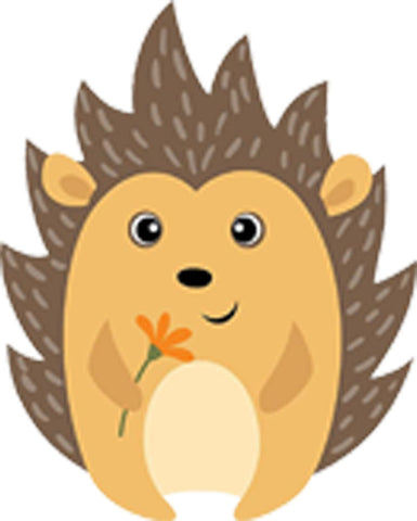 Adorable Cute Nursery Cartoon Forest Animal Critter - Porcupine Hedgehog Vinyl Decal Sticker