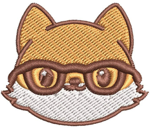 Iron on / Sew On Patch Applique Adorable Kawaii Fox Emoji Cartoon #1 - Nerdy Embroidered Design