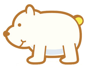 Adorable Baby Animal Cartoon - Polar Bear Cub Vinyl Decal Sticker