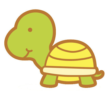 Adorable Baby Animal Cartoon - Turtle Vinyl Decal Sticker