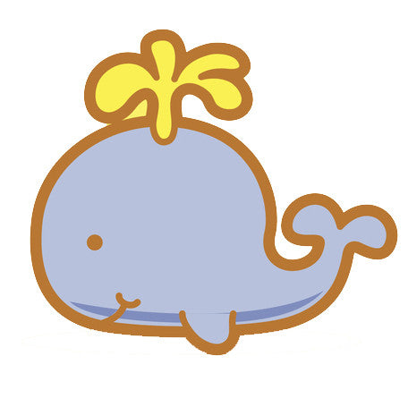Adorable Baby Animal Cartoon - Whale Vinyl Decal Sticker