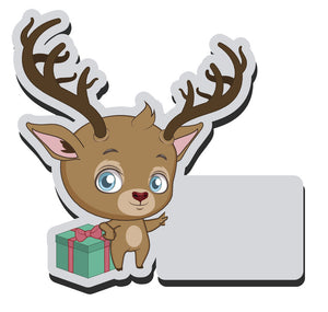 Adorable Baby Holiday Christmas Reindeer Cartoon Emoji  (2) Vinyl Decal Sticker