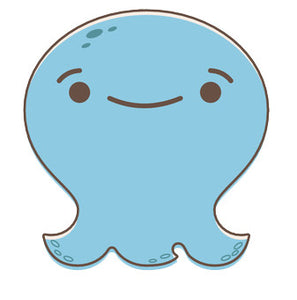 Adorable Baby Octopus Ghost Emoji - Smiley Vinyl Decal Sticker
