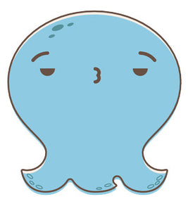 Adorable Baby Octopus Ghost Emoji - Whatever Vinyl Decal Sticker
