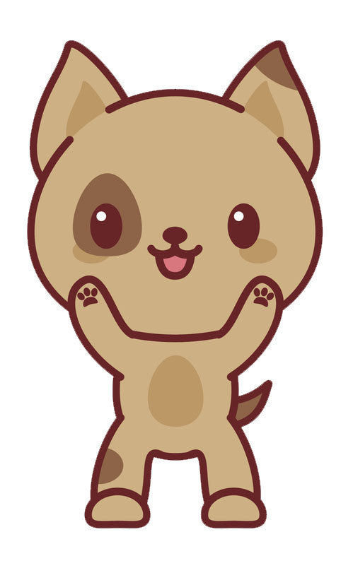Adorable Baby Pet Animal - Spotted Brown Puppy Dog Vinyl Decal Sticker