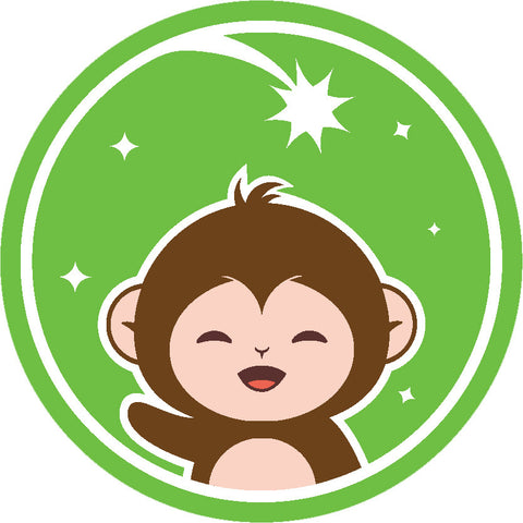Adorable Cute Baby Space Monkey Cartoon #1 Vinyl Decal Sticker