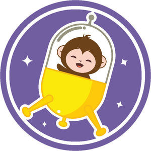 Adorable Cute Baby Space Monkey Cartoon #2 Vinyl Decal Sticker
