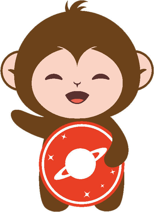 Adorable Cute Baby Space Monkey Cartoon #4 Vinyl Decal Sticker