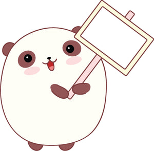 Adorable Cute Chubby Kawaii Panda Bear Cartoon #3 Vinyl Decal Sticker