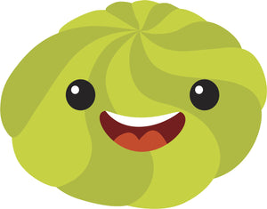 Adorable Cute Japanese Green Wasabi Cartoon Emoji Vinyl Decal Sticker