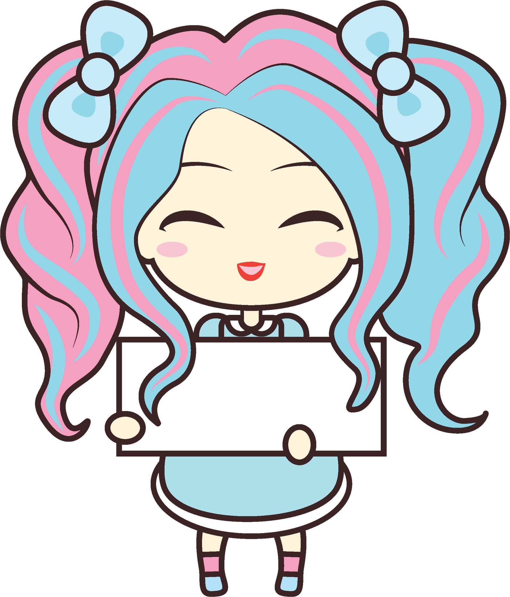 Adorable Cute Japanese Kawaii Girl Cartoon Emoji #7 Vinyl Decal Sticker