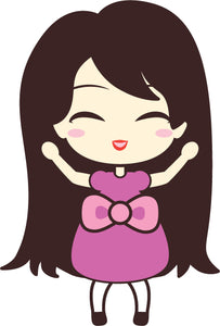 Adorable Cute Japanese Kawaii Girl Cartoon Emoji #8 Vinyl Decal Sticker
