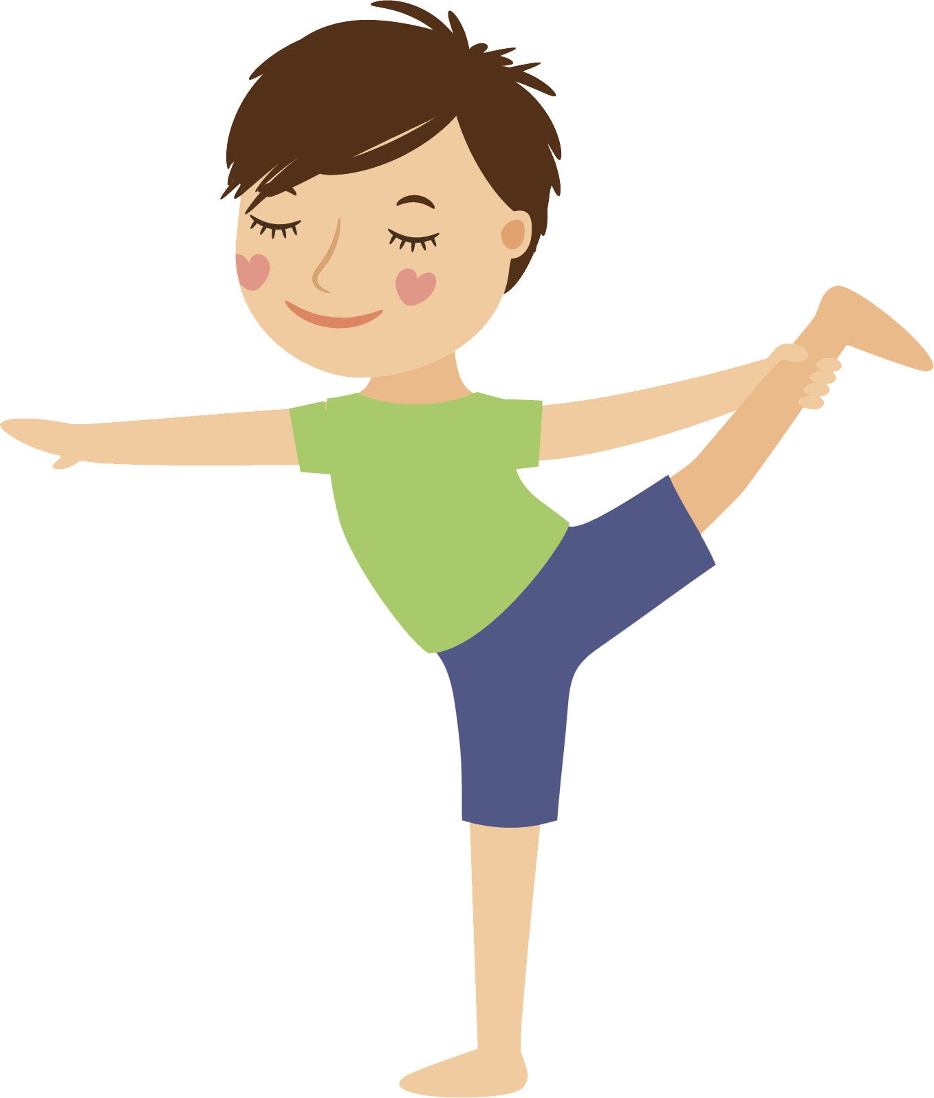 Adorable Cute Kid Yoga Yogi Exercise Cartoon #8 Vinyl Decal Sticker