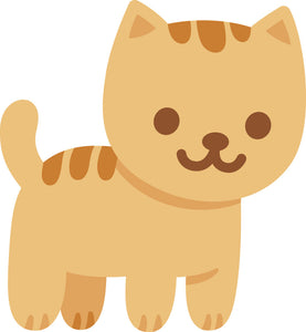 Adorable Cute Orange Stripe Kitty Cat Cartoon #1 Vinyl Decal Sticker