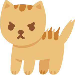Adorable Cute Orange Stripe Kitty Cat Cartoon #3 Vinyl Decal Sticker