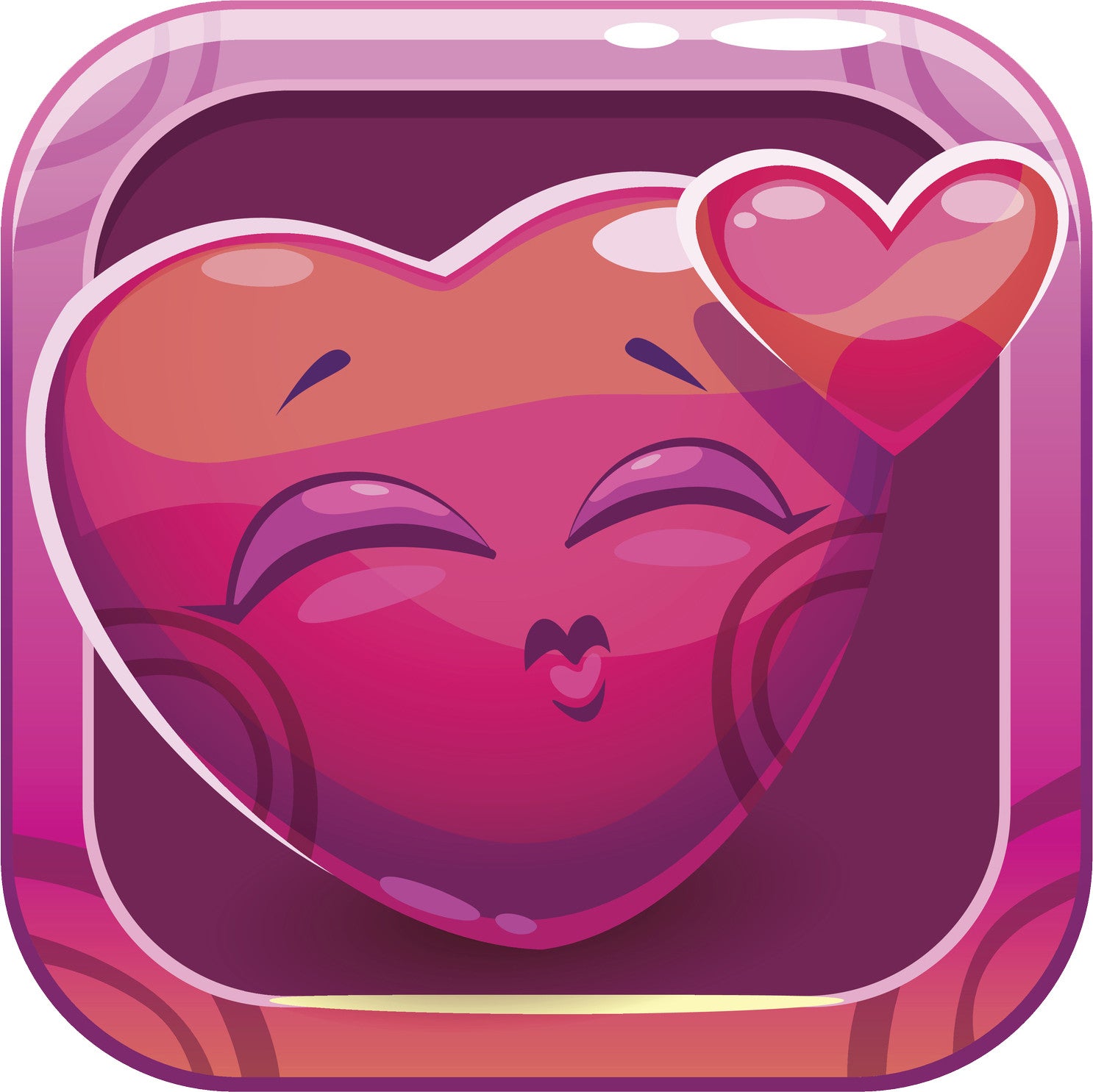 Adorable Cute Video Game Icon Cartoon - Heart Vinyl Decal Sticker