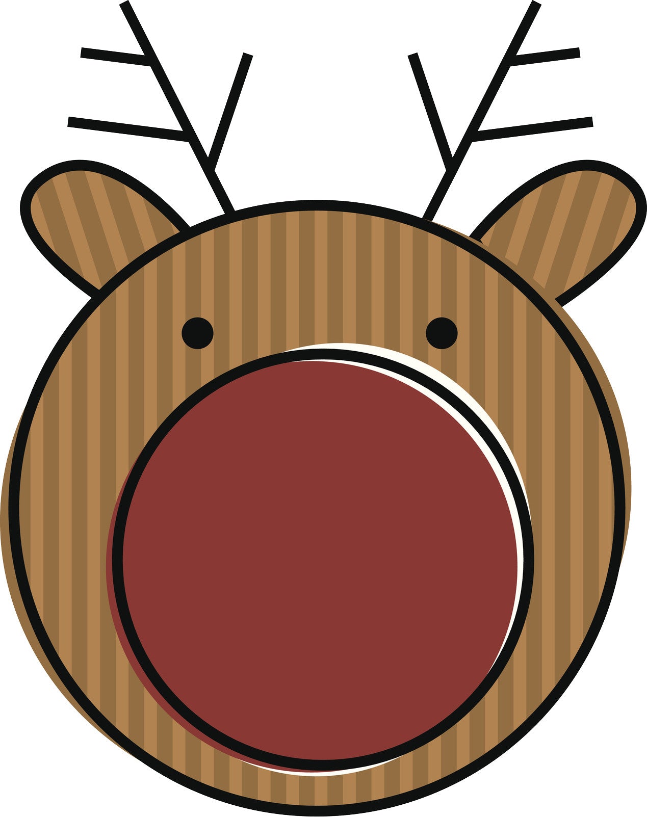 Adorable Elementary Kindergarten Santa Reindeer Cartoon Vinyl Decal Sticker
