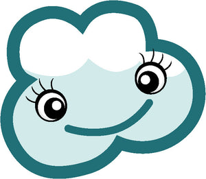 Adorable Feminine Kawaii Climate Weather Cartoon Emoji - Cloud #1 Vinyl Decal Sticker