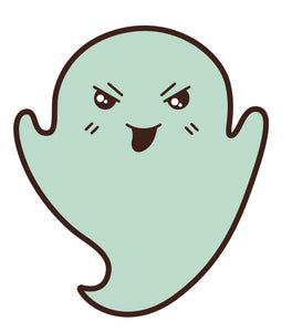 Adorable Floating Mischevious Ghost  (4) Vinyl Decal Sticker