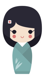Adorable Geisha Girl in Kimono #3 Vinyl Decal Sticker