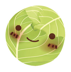 Adorable Happy Kitchen Vegetable Emoji - Cabbage Vinyl Decal Sticker