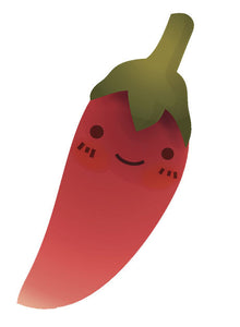 Adorable Happy Kitchen Vegetable Emoji - Chili Pepper Vinyl Decal Sticker