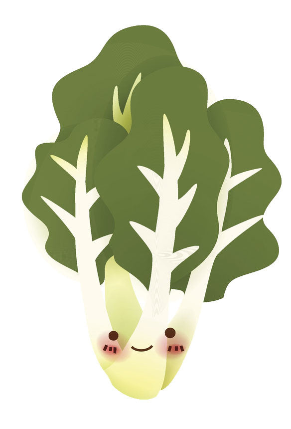 Adorable Happy Kitchen Vegetable Emoji - Lettuce Vinyl Decal Sticker