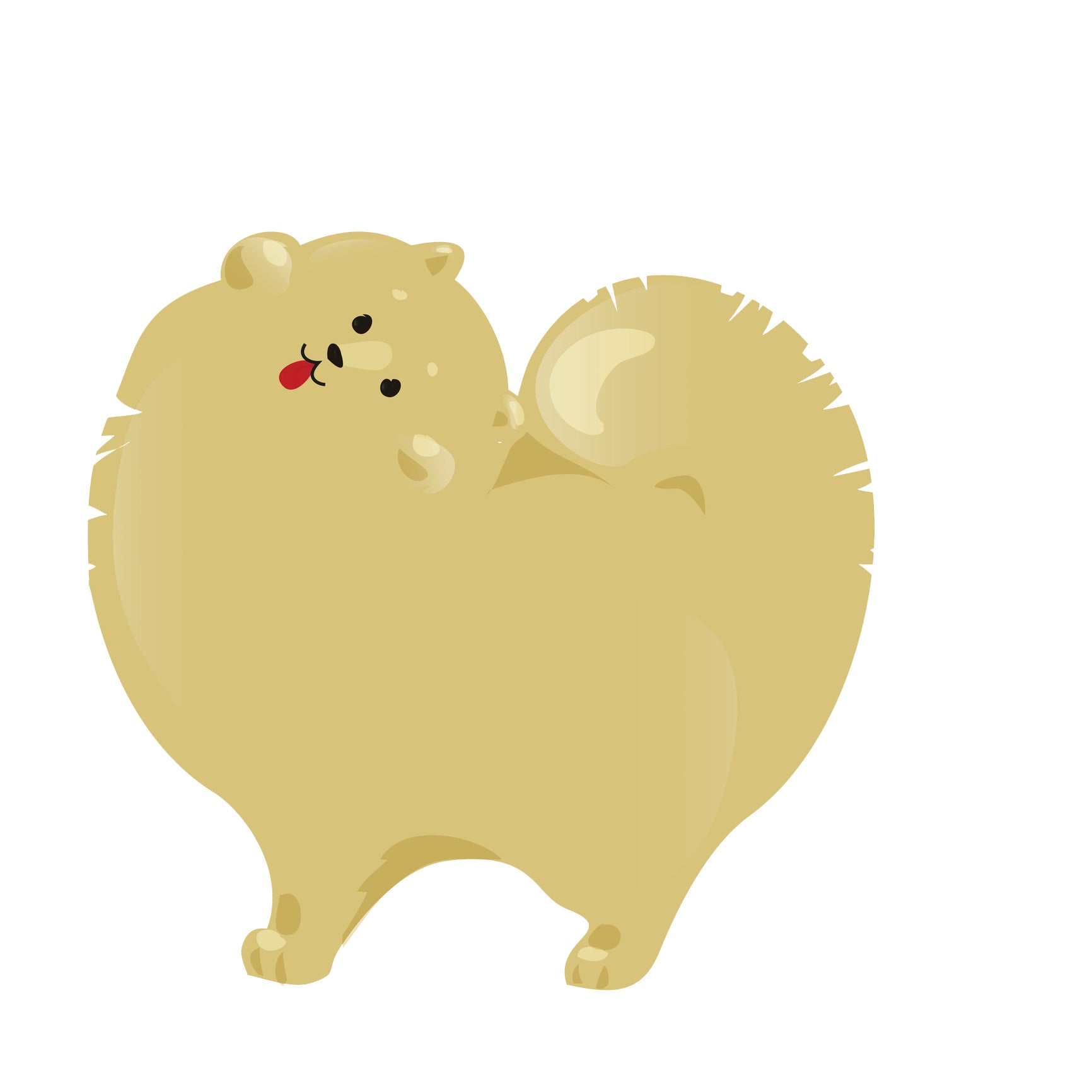 Adorable Happy Pomeranian Puppy Dog Vinyl Decal Sticker