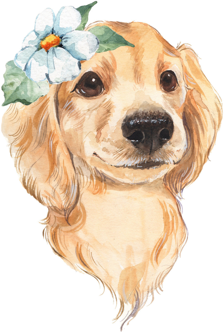 Adorable Happy Watercolor Art Labrador Puppy Dog Vinyl Decal Sticker