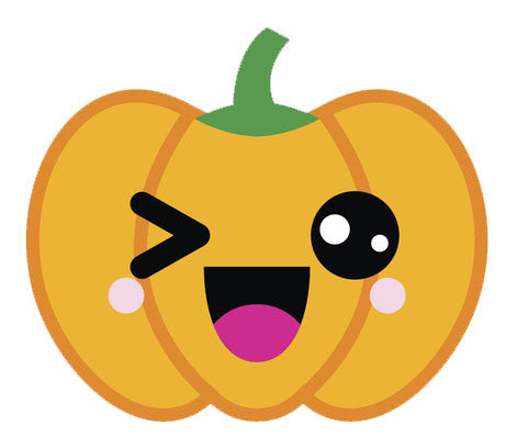 Adorable  Jack O'Lantern Pumpkin Emoji #10 Vinyl Decal Sticker