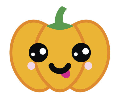 Adorable  Jack O'Lantern Pumpkin Emoji #11 Vinyl Decal Sticker