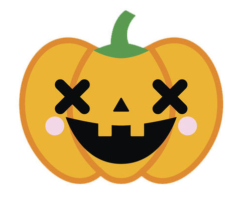 Adorable  Jack O'Lantern Pumpkin Emoji #12 Vinyl Decal Sticker