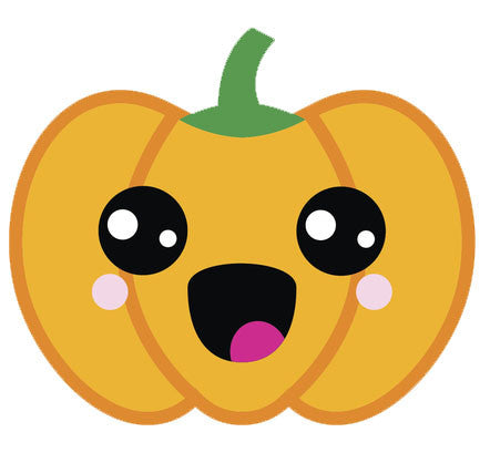 Adorable  Jack O'Lantern Pumpkin Emoji #1 Vinyl Decal Sticker