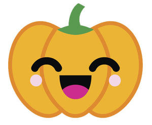 Adorable  Jack O'Lantern Pumpkin Emoji #3 Vinyl Decal Sticker