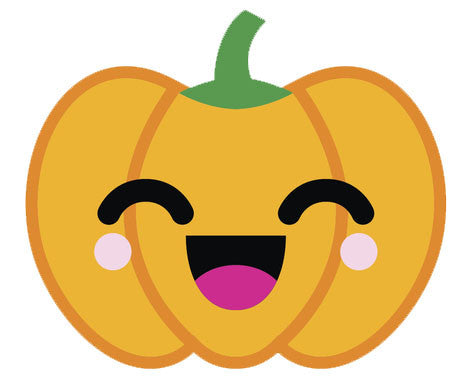 Adorable  Jack O'Lantern Pumpkin Emoji #3 Vinyl Decal Sticker