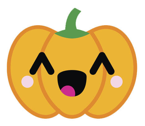 Adorable  Jack O'Lantern Pumpkin Emoji #7 Vinyl Decal Sticker